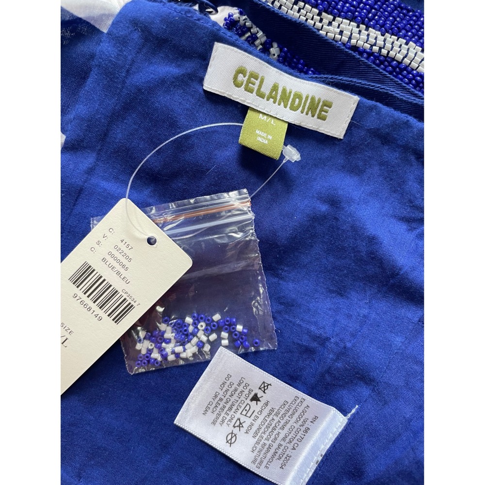 Celandine Anthropologie Beaded Floral Crop Top - Picture 3 of 12